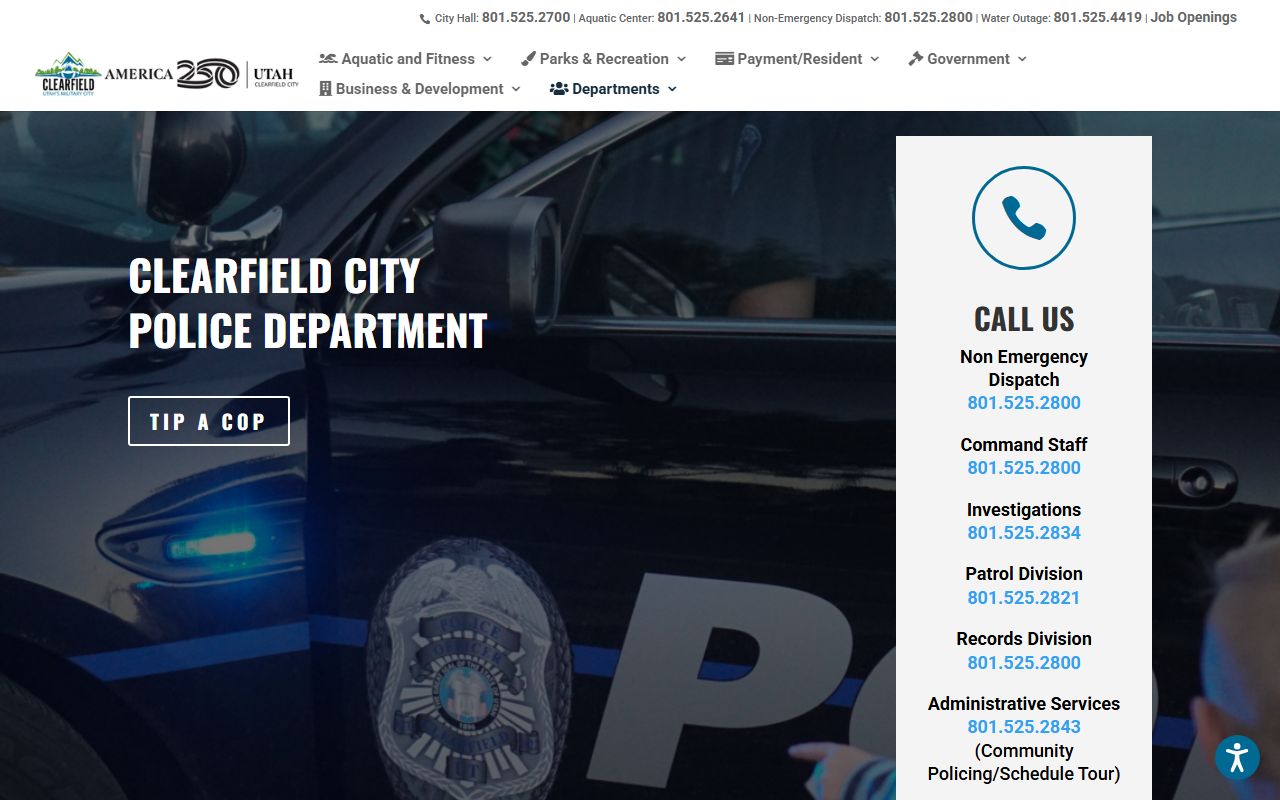 Clearfield Police Department bench warrants