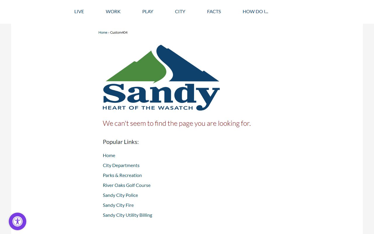 Sandy Police Department page for bench warrant inquiries