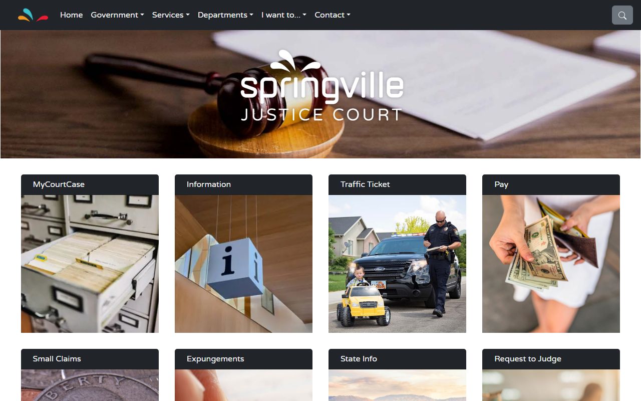 Springville Justice Court bench warrants information