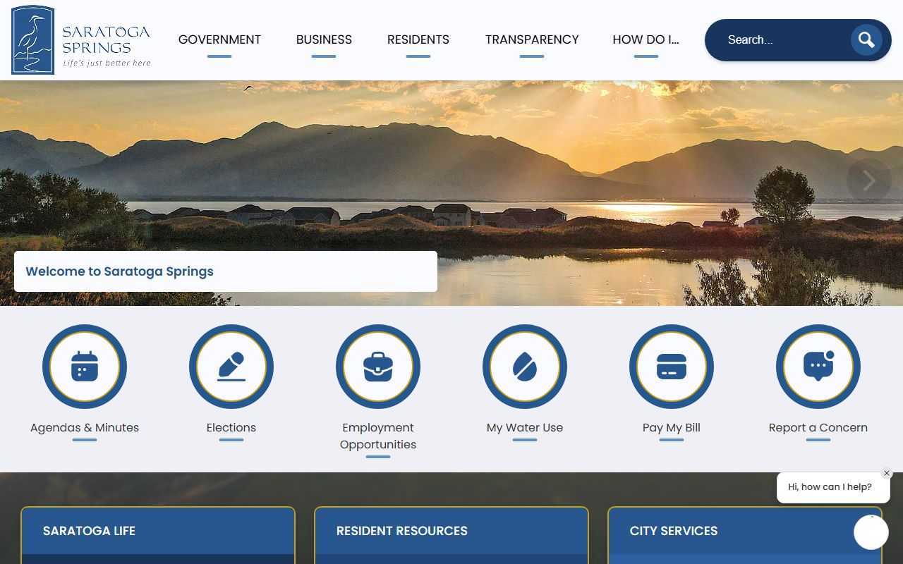 Saratoga Springs city portal for police and bench warrant resources