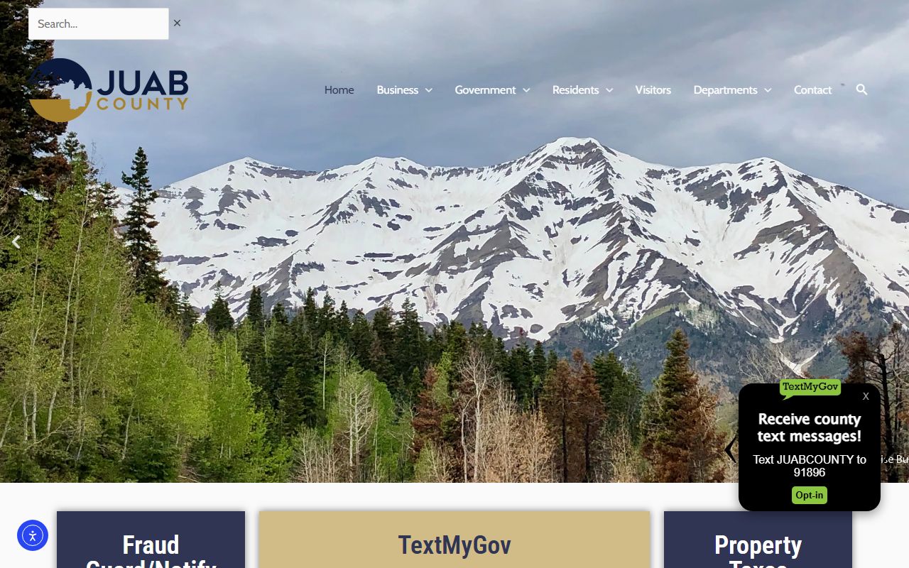 Juab County government website for bench warrant records