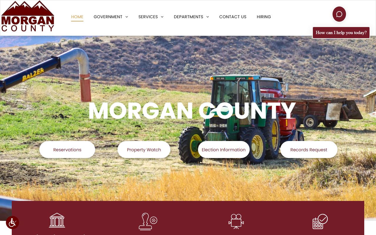 Morgan County government website for bench warrant resources