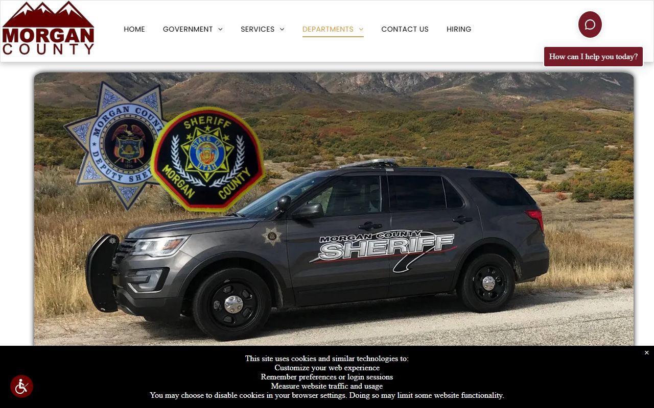 Morgan County Sheriff Office website for bench warrants