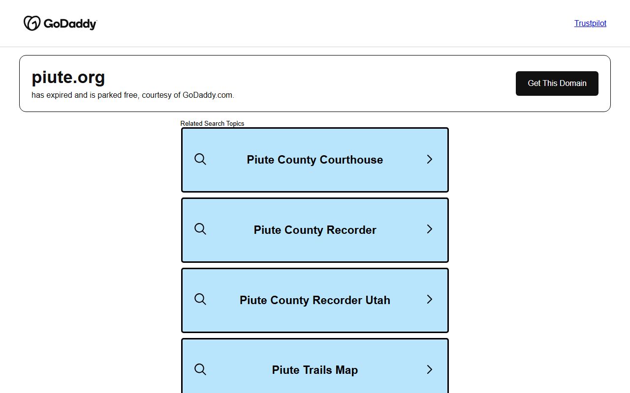 Piute County government contact page for bench warrant records