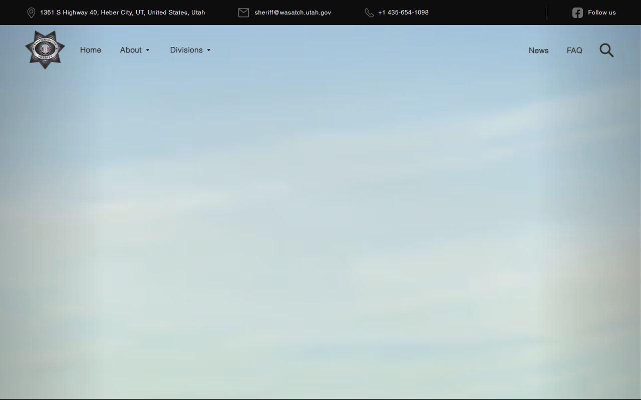 Wasatch County Sheriff office website for bench warrants