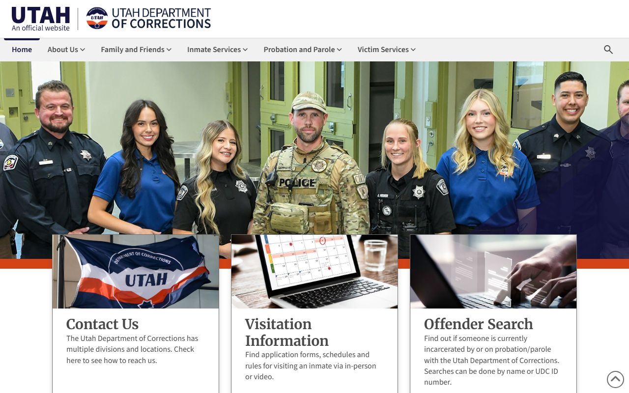 Utah Department of Corrections bench warrants and offender records